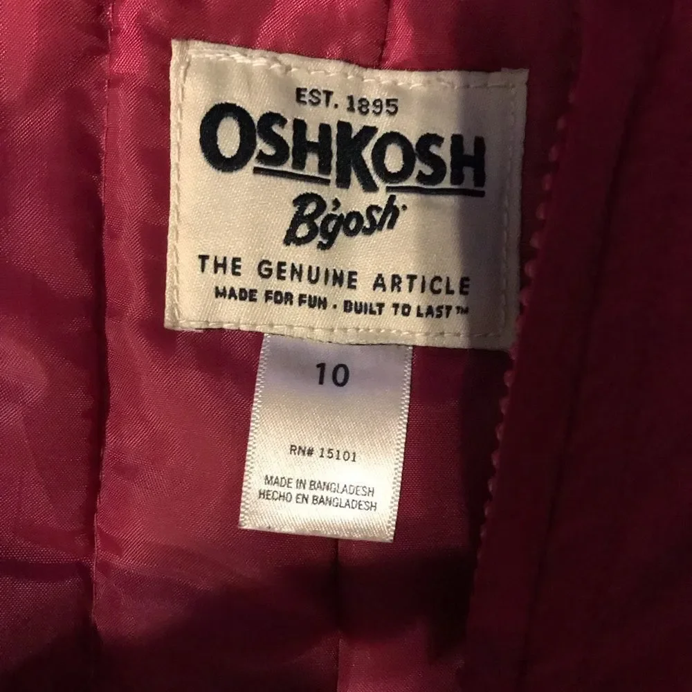 Oshkosh bibs sz 10